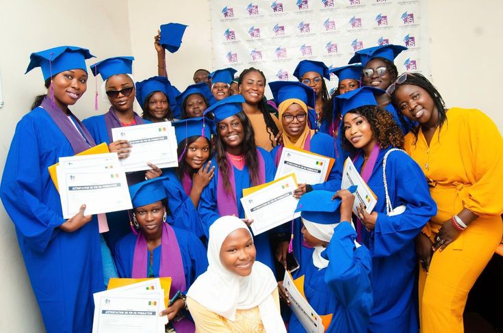 Students during graduation